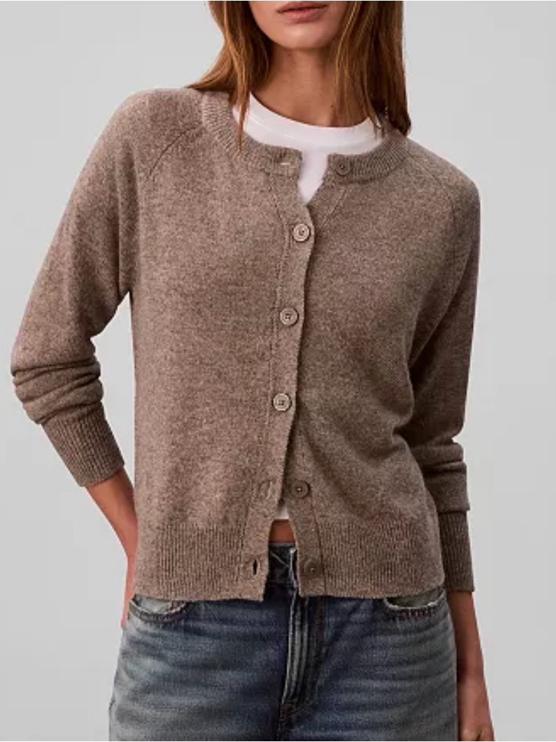 Calvin Klein Taupe Button Up Cardigan